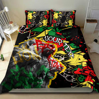 Lion King Africa Graffiti Street Art Bedding Set Bold Text and Neon Colors Design - Wonder Print Shop