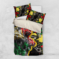 Lion King Africa Graffiti Street Art Bedding Set Bold Text and Neon Colors Design - Wonder Print Shop