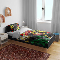 Lion King Africa Graffiti Street Art Bedding Set Bold Text and Neon Colors Design - Wonder Print Shop
