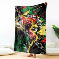 Lion King Africa Graffiti Street Art Blanket Bold Text and Neon Colors Design - Wonder Print Shop