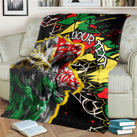 Lion King Africa Graffiti Street Art Blanket Bold Text and Neon Colors Design - Wonder Print Shop