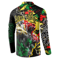 Lion King Africa Graffiti Street Art Button Sweatshirt Bold Text and Neon Colors Design - Wonder Print Shop