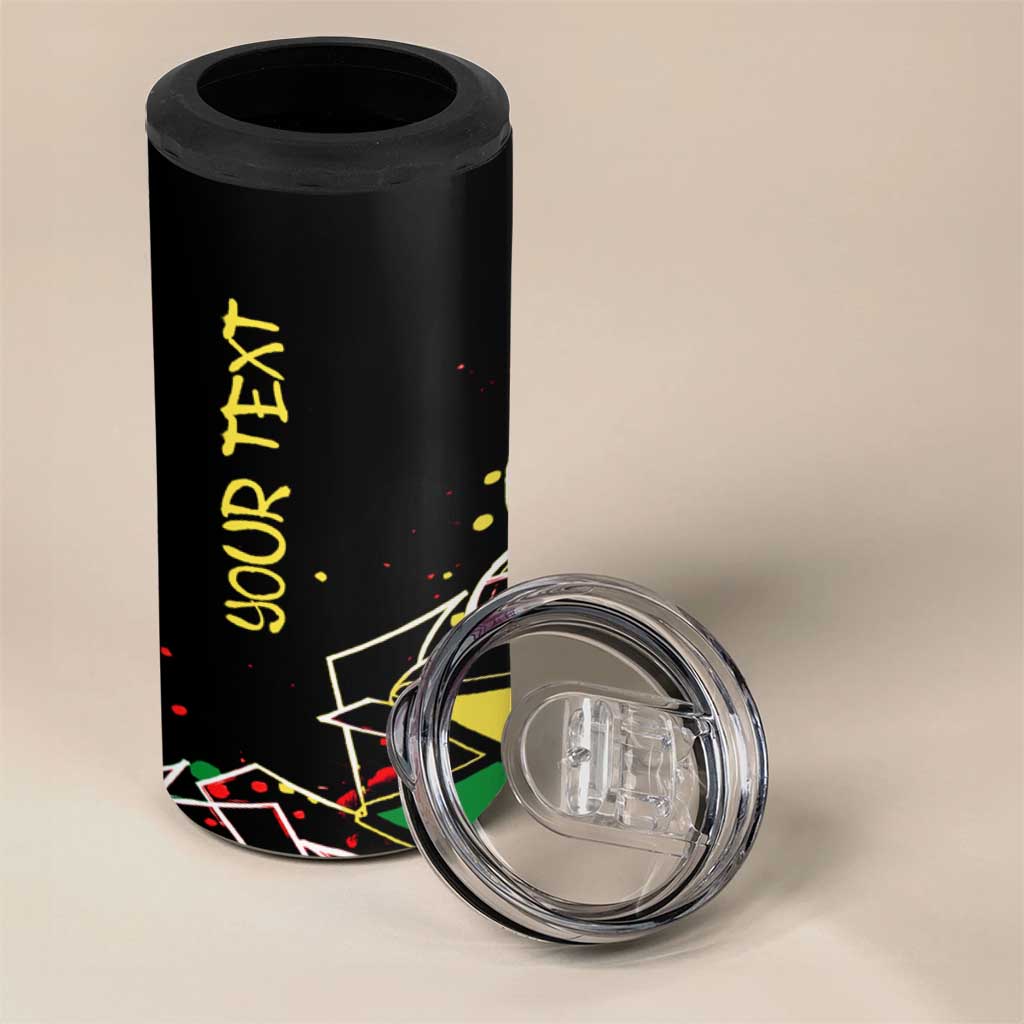 Lion King Africa Graffiti Street Art 4 in 1 Can Cooler Tumbler Bold Text and Neon Colors Design - Wonder Print Shop