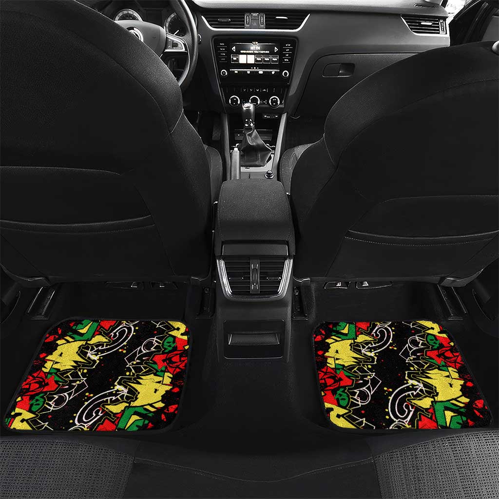 Lion King Africa Graffiti Street Art Car Mats Bold Text and Neon Colors Design - Wonder Print Shop