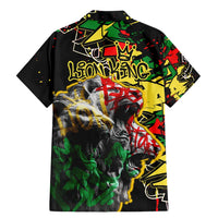 Lion King Africa Graffiti Street Art Family Matching Mermaid Dress and Hawaiian Shirt Bold Text and Neon Colors Design - Wonder Print Shop