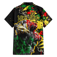 Lion King Africa Graffiti Street Art Family Matching Off Shoulder Maxi Dress and Hawaiian Shirt Bold Text and Neon Colors Design - Wonder Print Shop