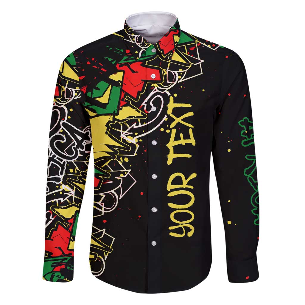 Lion King Africa Graffiti Street Art Family Matching Summer Maxi Dress and Hawaiian Shirt Bold Text and Neon Colors Design - Wonder Print Shop