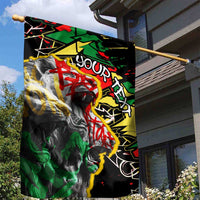 Lion King Africa Graffiti Street Art Garden Flag Bold Text and Neon Colors Design - Wonder Print Shop
