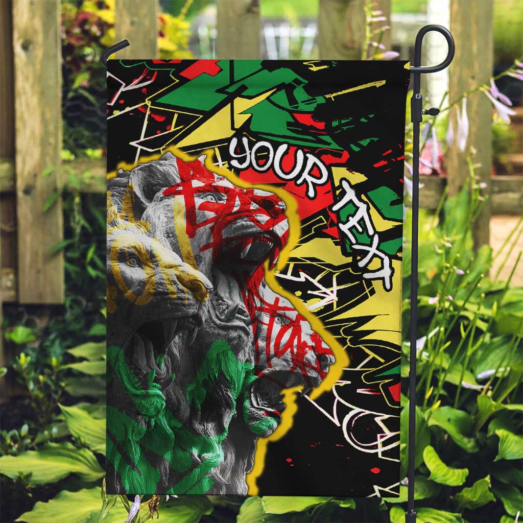 Lion King Africa Graffiti Street Art Garden Flag Bold Text and Neon Colors Design - Wonder Print Shop