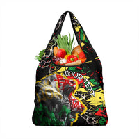 Lion King Africa Graffiti Street Art Grocery Bag Bold Text and Neon Colors Design - Wonder Print Shop