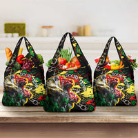 Lion King Africa Graffiti Street Art Grocery Bag Bold Text and Neon Colors Design - Wonder Print Shop