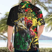 Lion King Africa Graffiti Street Art Hawaiian Shirt Bold Text and Neon Colors Design - Wonder Print Shop