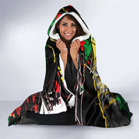 Lion King Africa Graffiti Street Art Hooded Blanket Bold Text and Neon Colors Design - Wonder Print Shop