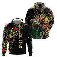 Lion King Africa Graffiti Street Art Hoodie Bold Text and Neon Colors Design - Wonder Print Shop