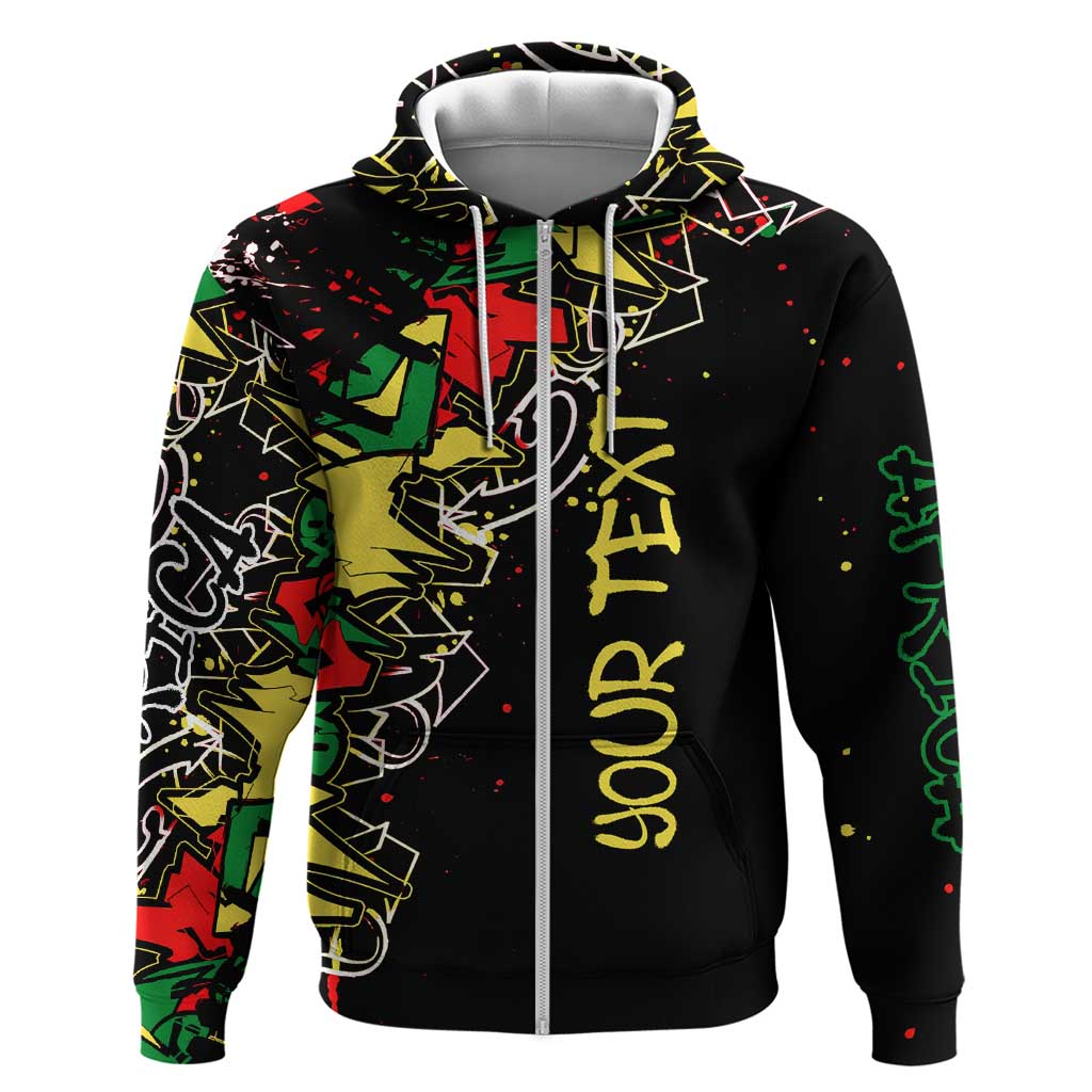 Lion King Africa Graffiti Street Art Hoodie Bold Text and Neon Colors Design - Wonder Print Shop