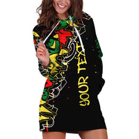 Lion King Africa Graffiti Street Art Hoodie Dress Bold Text and Neon Colors Design - Wonder Print Shop