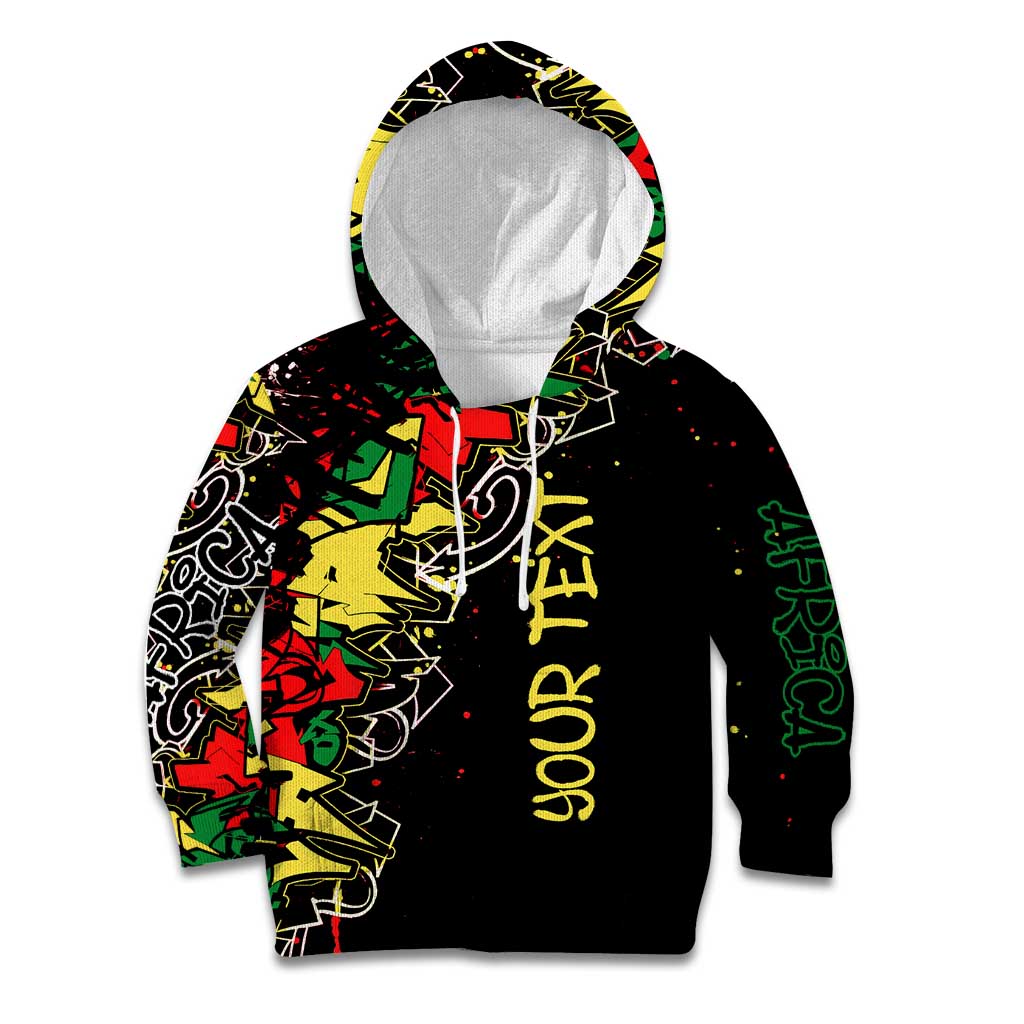 Lion King Africa Graffiti Street Art Kid Hoodie Bold Text and Neon Colors Design - Wonder Print Shop