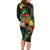 Lion King Africa Graffiti Street Art Long Sleeve Bodycon Dress Bold Text and Neon Colors Design - Wonder Print Shop