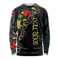 Lion King Africa Graffiti Street Art Long Sleeve Shirt Bold Text and Neon Colors Design - Wonder Print Shop