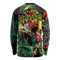Lion King Africa Graffiti Street Art Long Sleeve Shirt Bold Text and Neon Colors Design - Wonder Print Shop