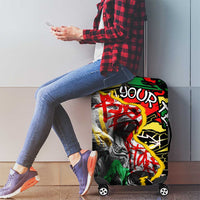 Lion King Africa Graffiti Street Art Luggage Cover Bold Text and Neon Colors Design - Wonder Print Shop