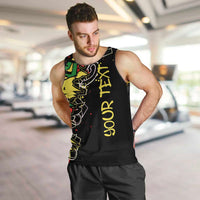 Lion King Africa Graffiti Street Art Men Tank Top Bold Text and Neon Colors Design - Wonder Print Shop