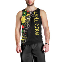 Lion King Africa Graffiti Street Art Men Tank Top Bold Text and Neon Colors Design - Wonder Print Shop