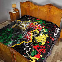 Lion King Africa Graffiti Street Art Quilt Bold Text and Neon Colors Design - Wonder Print Shop