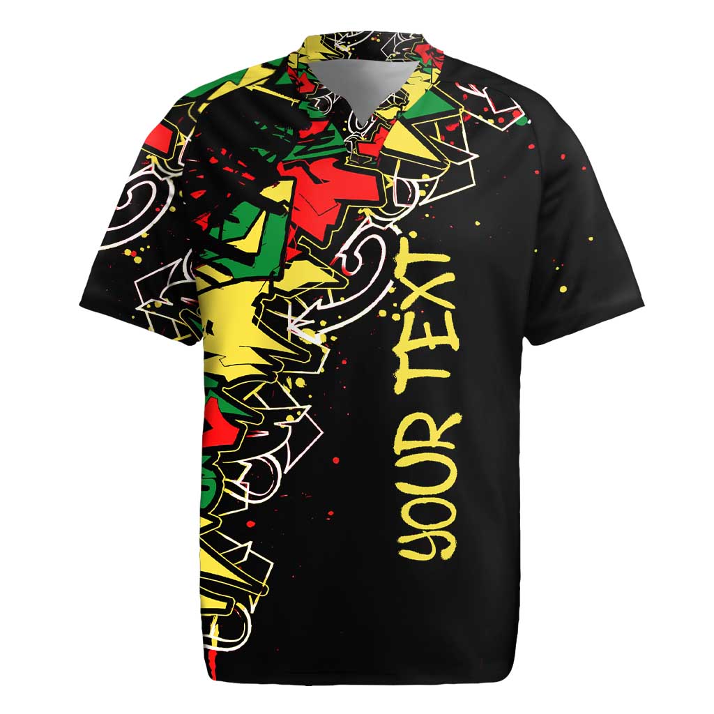 Lion King Africa Graffiti Street Art Rugby Jersey Bold Text and Neon Colors Design - Wonder Print Shop