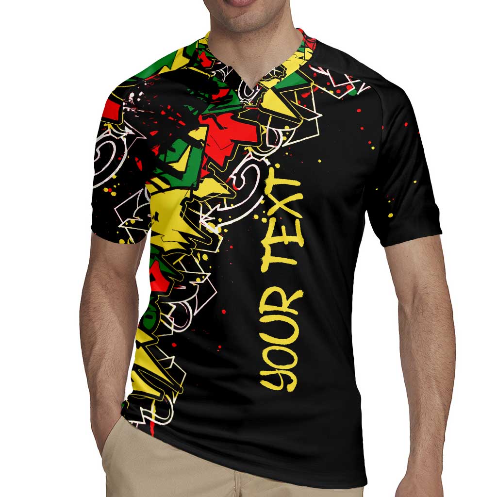 Lion King Africa Graffiti Street Art Rugby Jersey Bold Text and Neon Colors Design - Wonder Print Shop
