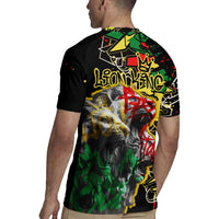 Lion King Africa Graffiti Street Art Rugby Jersey Bold Text and Neon Colors Design - Wonder Print Shop