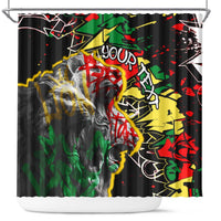 Lion King Africa Graffiti Street Art Shower Curtain Bold Text and Neon Colors Design - Wonder Print Shop