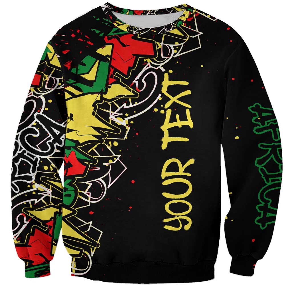 Lion King Africa Graffiti Street Art Sweatshirt Bold Text and Neon Colors Design - Wonder Print Shop