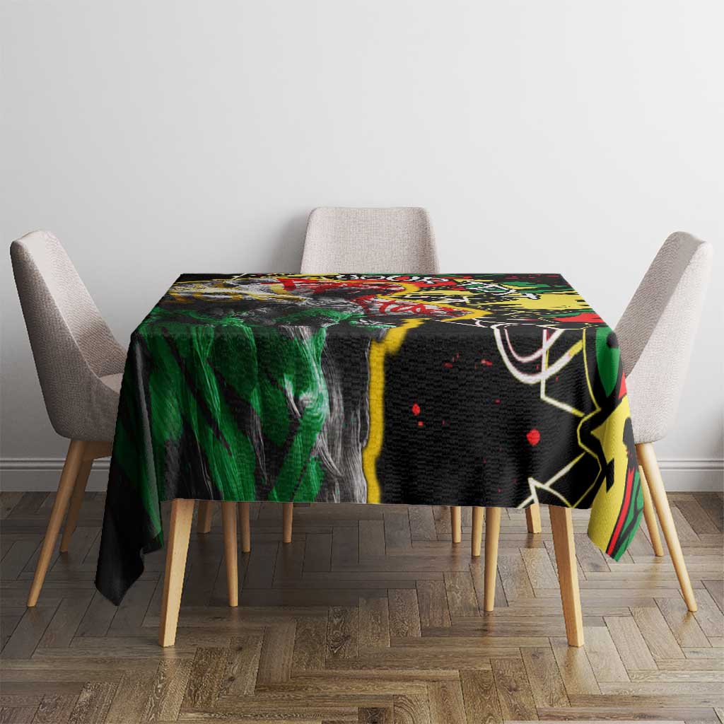 Lion King Africa Graffiti Street Art Tablecloth Bold Text and Neon Colors Design - Wonder Print Shop