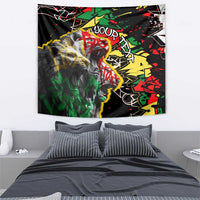 Lion King Africa Graffiti Street Art Tapestry Bold Text and Neon Colors Design - Wonder Print Shop