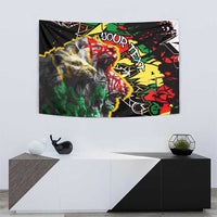 Lion King Africa Graffiti Street Art Tapestry Bold Text and Neon Colors Design - Wonder Print Shop