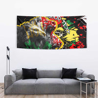 Lion King Africa Graffiti Street Art Tapestry Bold Text and Neon Colors Design - Wonder Print Shop