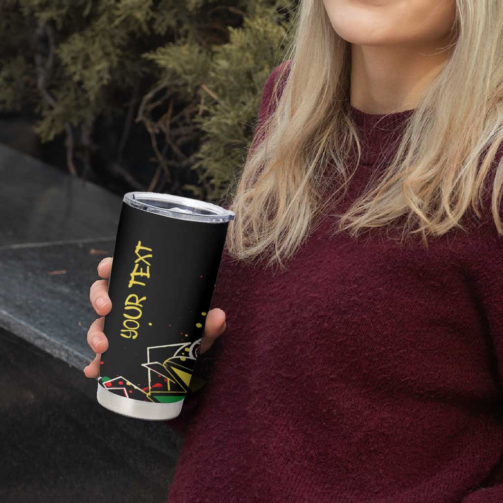 Lion King Africa Graffiti Street Art Tumbler Cup Bold Text and Neon Colors Design - Wonder Print Shop