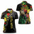 Lion King Africa Graffiti Street Art Women Polo Shirt Bold Text and Neon Colors Design - Wonder Print Shop