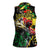 Lion King Africa Graffiti Street Art Women Sleeveless Polo Shirt Bold Text and Neon Colors Design - Wonder Print Shop
