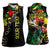 Lion King Africa Graffiti Street Art Women Sleeveless Polo Shirt Bold Text and Neon Colors Design - Wonder Print Shop