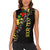 Lion King Africa Graffiti Street Art Women Sleeveless Polo Shirt Bold Text and Neon Colors Design - Wonder Print Shop
