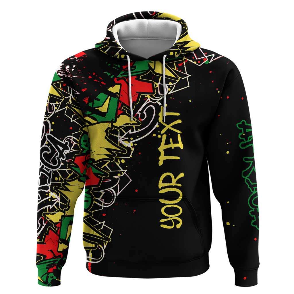 Lion King Africa Graffiti Street Art Zip Hoodie Bold Text and Neon Colors Design - Wonder Print Shop