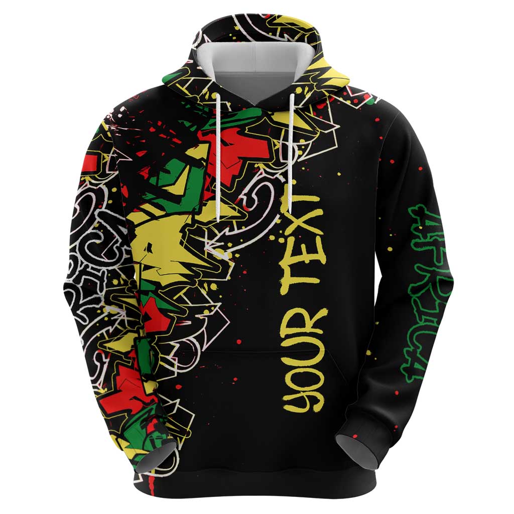 Lion King Africa Graffiti Street Art Zip Hoodie Bold Text and Neon Colors Design - Wonder Print Shop