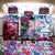 Statue of Liberty Graffiti Street Art Back Car Seat Cover America Text and 4th of July Theme in Red White and Blue Design - Wonder Print Shop