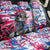 Statue of Liberty Graffiti Street Art Back Car Seat Cover America Text and 4th of July Theme in Red White and Blue Design - Wonder Print Shop