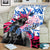 Statue of Liberty Graffiti Street Art Blanket America Text and 4th of July Theme in Red White and Blue Design - Wonder Print Shop