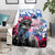 Statue of Liberty Graffiti Street Art Blanket America Text and 4th of July Theme in Red White and Blue Design - Wonder Print Shop