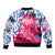 Statue of Liberty Graffiti Street Art Bomber Jacket America Text and 4th of July Theme in Red White and Blue Design - Wonder Print Shop