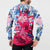 Statue of Liberty Graffiti Street Art Button Sweatshirt America Text and 4th of July Theme in Red White and Blue Design - Wonder Print Shop